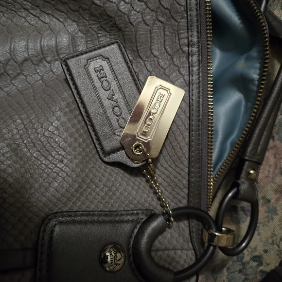 Coach Kristin Python Leather Satchel - Picture 5 of 6